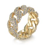 Brass Cuban Ring Factory - 10mm Iced Out AAA+ Zircon High Quality