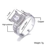 Diamond Ring Factory - Silver Gold Daily Gift Wedding Cubic 3A Zircon
