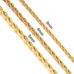 Rope Chain Necklace Factory - Stainless Steel for Men Hip Hop Jewelry