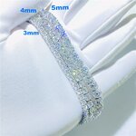 925 Sterling Silver Vermeil Chains Manufacturer - 3-5mm Moissanite Tennis Bracelet