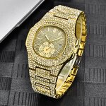 Iced Out Square Diamond Watch Manufacturer - Hip Hop Luxury 18K Gold Bezel