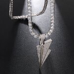 Brass Paper Plane Pendant Manufacturer - Iced Out Trend for Men Hip Hop