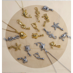 DIY Beach Jewelry Pendant Factory - Stainless Steel Gold Plated Ocean Charm