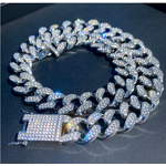 Iced Out Miami Cuban Chain Factory - 19mm Prong Necklace for Rapper