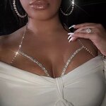 Sexy Bling Diamond Body Chain Factory - Rhinestone Cross Bra Chain for Women