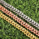 18K Gold Plated Cuban Chain Set Manufacturer - 12mm Ice CZ Crystal Necklace