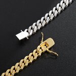 Brass Cuban Chain Bracelet Manufacturer - 10mm 18k Gold Plated Iced Out