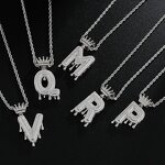 Hip Hop Jewelry Alphabet Pendant Manufacturer - Iced Out CZ A-Z Single Crown Bail