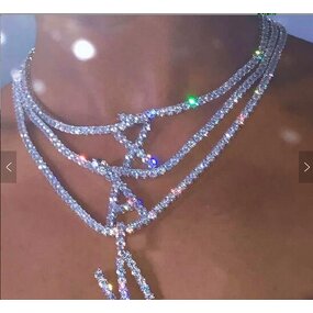 Brass Custom Name Necklace Manufacturer - A-Z Iced Out Letters for Men Hip Hop