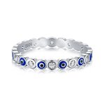 Luxury Hip Hop Jewelry Ring Manufacturer - 5A Cubic Zirconia Icy Diamond Evil Eye