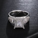 Diamond Ring Factory - Silver Gold Daily Gift Wedding Cubic 3A Zircon