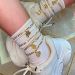 Waterproof Fashion Beach Anklet Manufacturer - Stainless Steel Initials Gold Plated