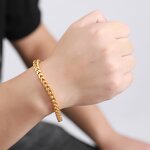 Iced Out Clasp Bracelet Manufacturer - 316L Stainless Steel Franco Chain