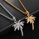 Brass Palm Tree Pendant Manufacturer - Iced Out Trend for Men Hip Hop
