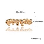 Hip Hop Grillz Manufacturer - Double Zirconia 18k Gold Plated Drop Shape
