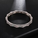 Iced Out Wave Cuff Bangle Factory - CZ Zircon Plated Hip Hop Luxury