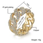 Brass Cuban Ring Factory - 10mm Iced Out AAA+ Zircon High Quality