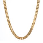 Stainless Steel Couple Necklace Jewelry Factory - Men's Statement Flat Mesh Chain