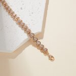 Summer Icy Silver Diamond Anklets Manufacturer - Cuban Heart Cluster Gemstone