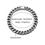 Non Tarnish Stainless Steel Bracelet Factory - 9mm Miami Chunky Link Vintage