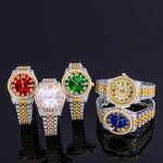 Iced Out Rhinestone Watches Factory - 18K Gold Diamond Bezel Elite Watch