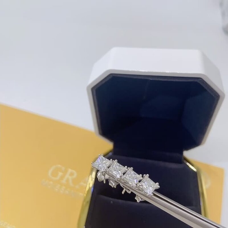 Hip Hop Luxury Jewelry Earring Manufacturer - Sterling Silver Vermeil Moissanite