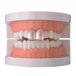 Double Caps Grillz Manufacturer - Two Teeth Top Hip Hop for Men Rapper