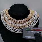 Hip Hop Icy Jewelry Necklace Factory - Prong Cuban Link Chain 925 Silver Vermeil
