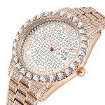 Iced Out Crystal Watches Manufacturer - Stainless Steel Roman Numerals