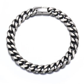 Non Tarnish Stainless Steel Bracelet Factory - 9mm Miami Chunky Link Vintage