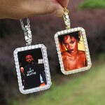 Hip Hop Jewelry Memory Medallions Necklace Manufacturer - Rectangle Custom Picture Frame
