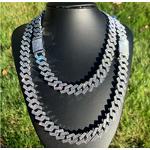 Iced Out Miami Cuban Chain Factory - 19mm Prong Necklace for Rapper