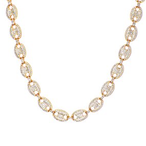 Iced Out Coffee Bean Chain Factory - Trend Necklace for Men Hip Hop