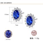 S925 Sterling Silver Flower Earrings Manufacturer - Kashmiri Silver Velvet Blue
