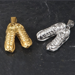 Hip Hop Football Sports Pendant Factory - Stainless Steel 18K Gold Plated Charm