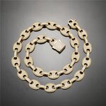 Hip Hop Jewelry Baguette Cuban Chain Set Factory - 12mm Coffee Bean Cuban Chain