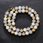 Imitation Pearl Chain Hip Hop Set Manufacturer - Gold Plated Iced Out Diamond