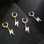 Vintage Jewelry Earring Sets Factory - Cubic Zirconia Bling Cross Gun Hoop