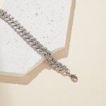 Summer Icy Silver Diamond Anklets Factory - Cuban Cluster Gemstone for Women