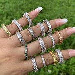 Fashion Jewelry Engagement Ring Manufacturer - 925 Sterling Silver Iced Out CZ