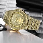 Iced Out Square Diamond Watch Manufacturer - Hip Hop Luxury 18K Gold Bezel