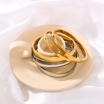 Waterproof Cuff Bracelet Factory - 4-8mm 18K Gold Plated Stainless Steel Chunky