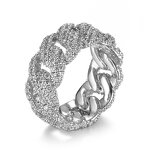 Brass Cuban Ring Factory - 10mm Iced Out AAA+ Zircon High Quality