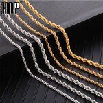 Rope Chain Necklace Factory - Stainless Steel for Men Hip Hop Jewelry