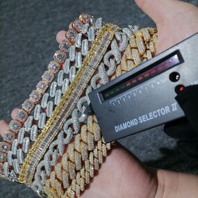 Hip Hop Icy Jewelry Necklace Factory - Prong Cuban Link Chain 925 Silver Vermeil