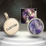 Hip Hop Jewelry Custom Picture Pendant Manufacturer - Iced Out CZ Medallions Round
