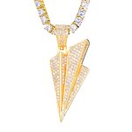 Brass Paper Plane Pendant Manufacturer - Iced Out Trend for Men Hip Hop