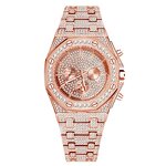 Iced Out CZ Crystal Watch Factory - Stainless Steel Diamond Bezel White Gold