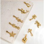 DIY Beach Jewelry Pendant Factory - Stainless Steel Gold Plated Ocean Charm