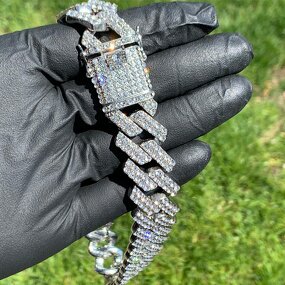 Mens Hip Hop Necklace Factory - Cuban Link Chain Silver Plated Gift